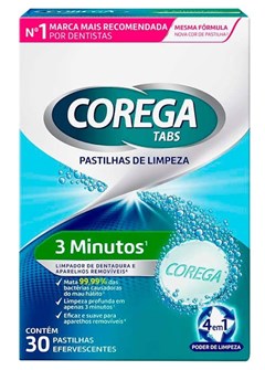 COREGA TABS PASTILHAS LIMPEZA 3 MINUTOS